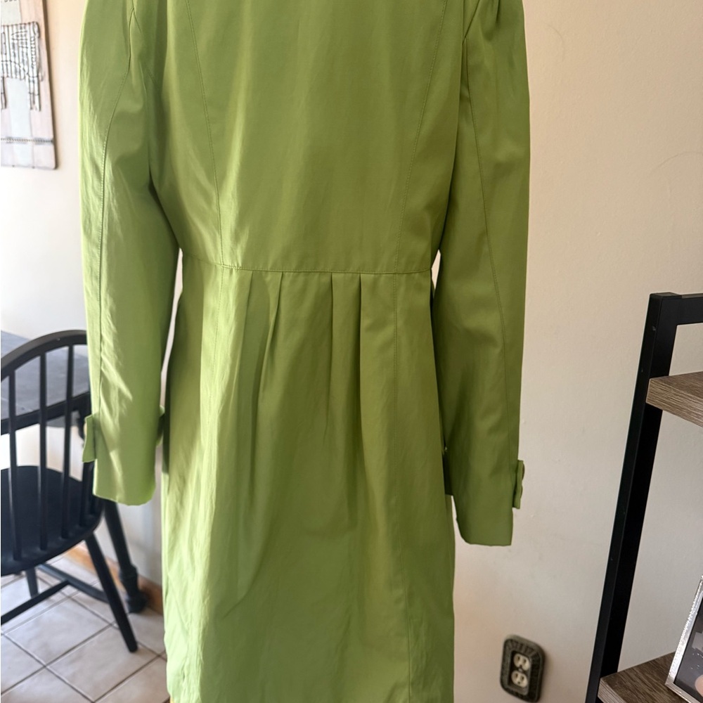 Light Green Women's Trench Coat - Picture 4 of 5